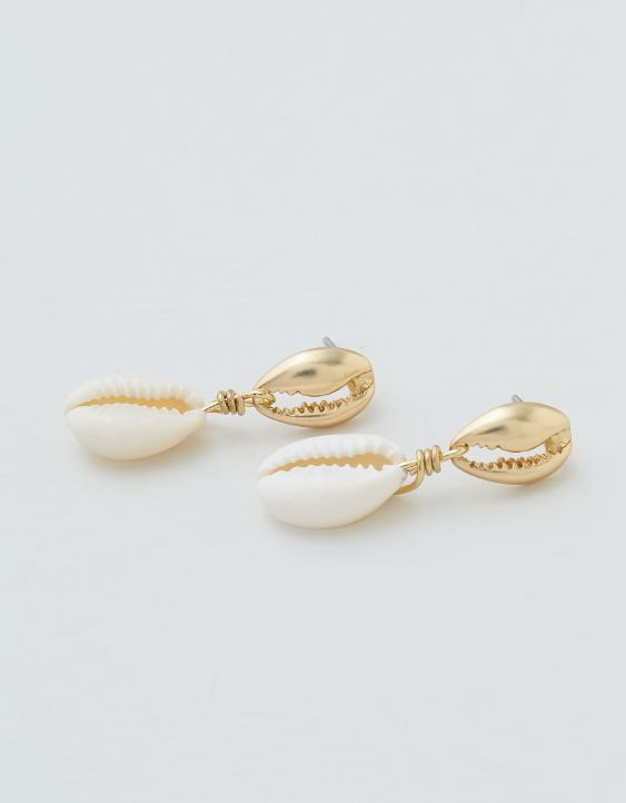 AEO Cowrie Shell + Hoop Earrings 2-Pack