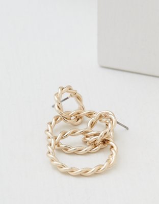 American Eagle AEO Gold Link Earring — фото 4