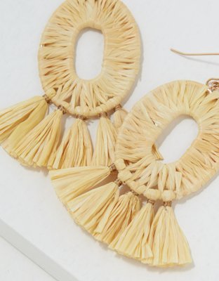 AEO Raffia Tassel Earring