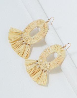 AEO Raffia Tassel Earring