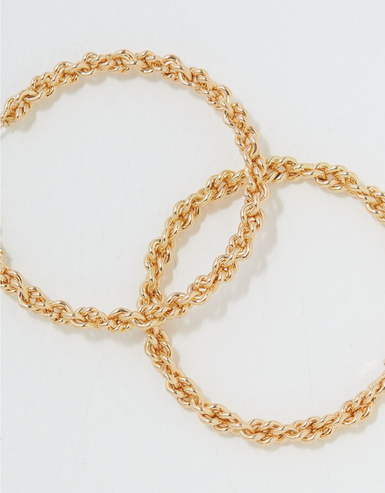 AEO Braided Chain Hoop Earring