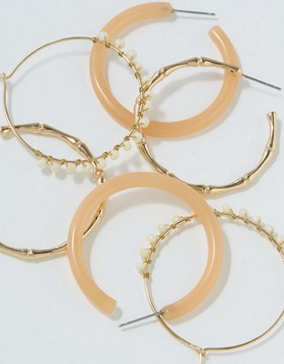 American Eagle AEO Dainty Hoop Earrings 3-Pack — фото 2
