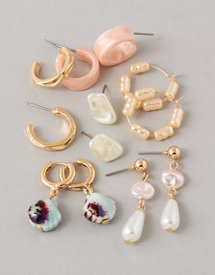 AE Shell Earrings 6-Pack from American Eagle - $14.96 (21% off)