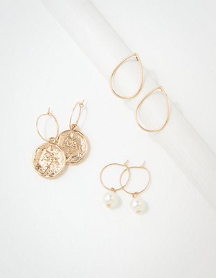 AEO Mini Hoop Coin Earrings 3-Pack