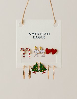 AEO Snoopy Earrings 6-Pack