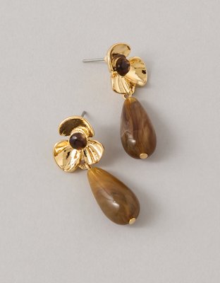 AE Brown Floral Earring