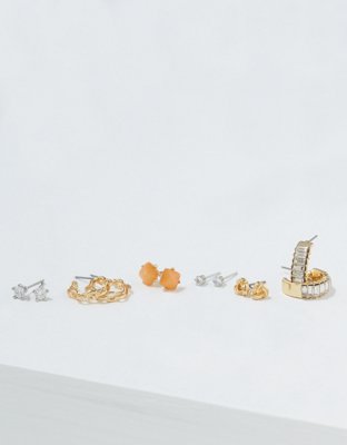 American Eagle AEO Chain Hoop Earrings 6-Pack — фото 2