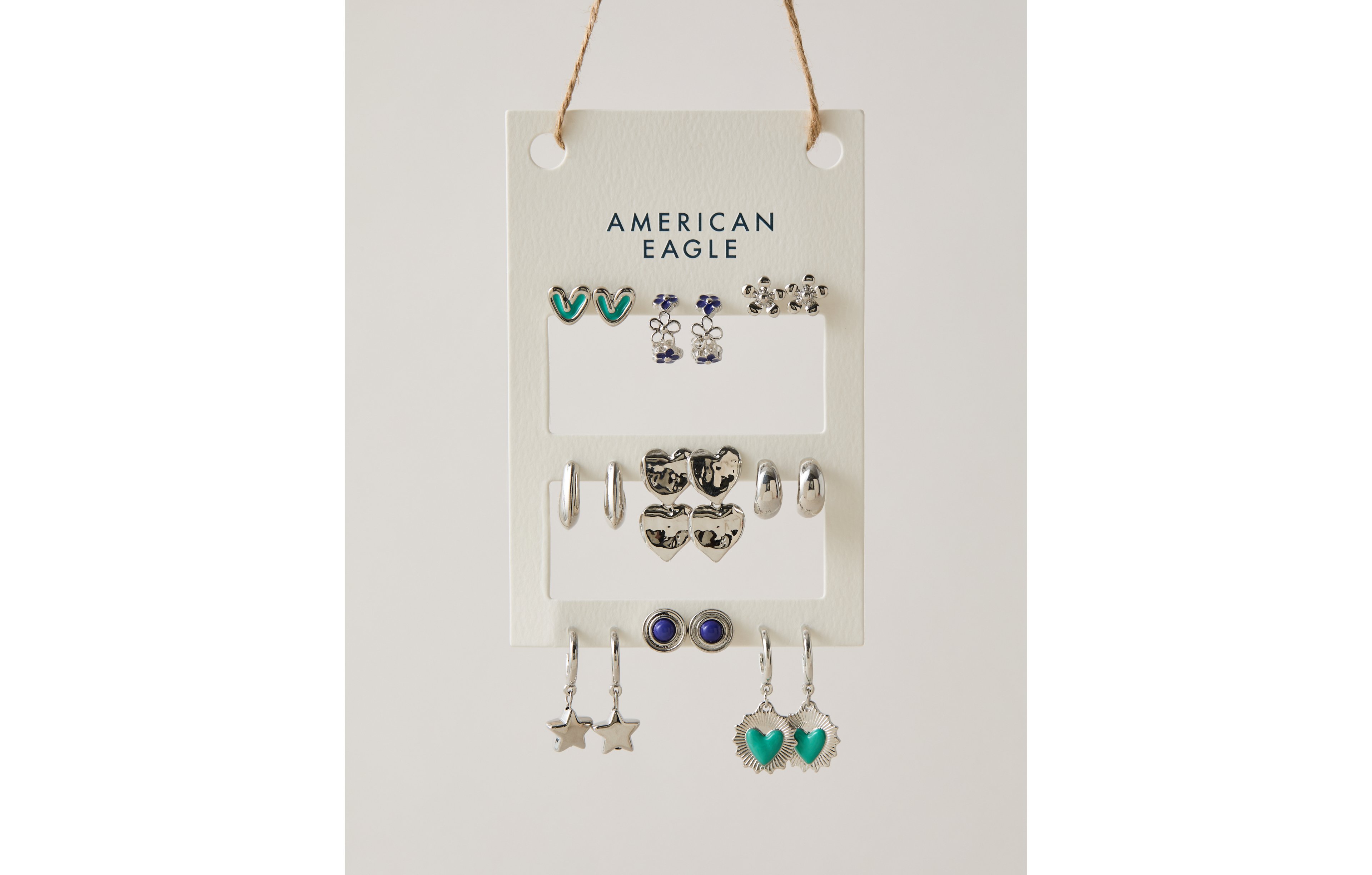 AEO Blue & Metallic Earring 9-Pack