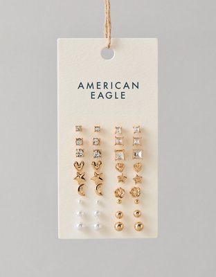 Lot de 18 boucles d’oreille cloutées AEO