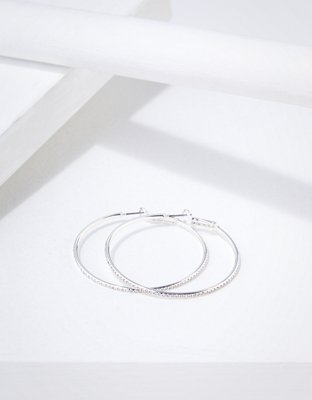 American Eagle AEO Silver Hoop Earring — фото 2