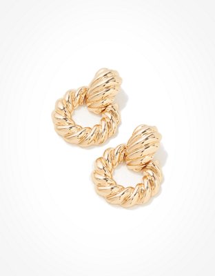 American Eagle AEO Gold Door Knocker Earring — фото 2