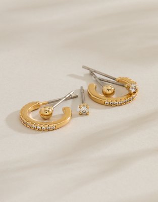 AE Keepers Collection 14K Gold Plated Earrings 3-Pack