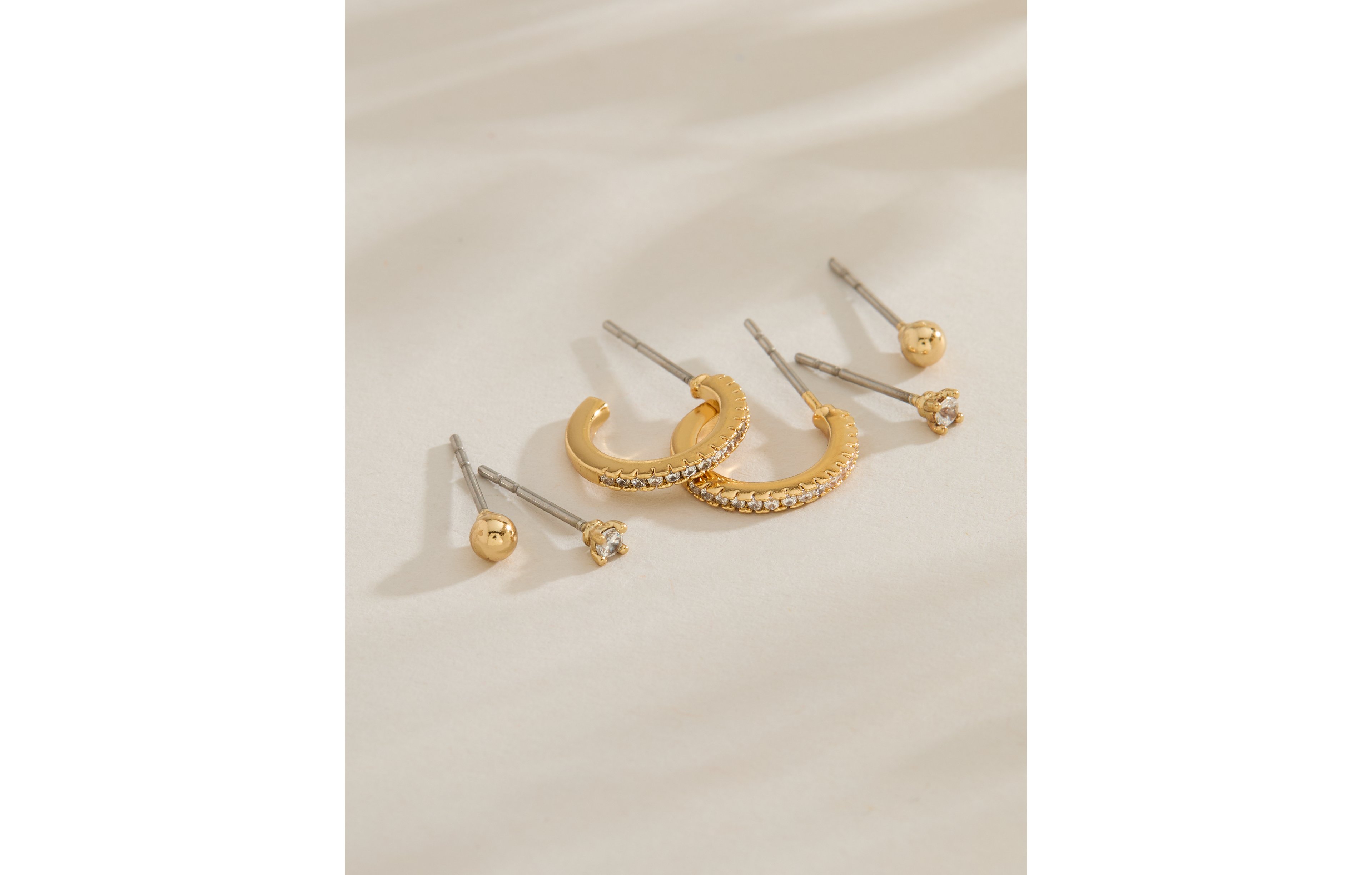 AE Keepers Collection 14K Gold Plated Earrings 3-Pack