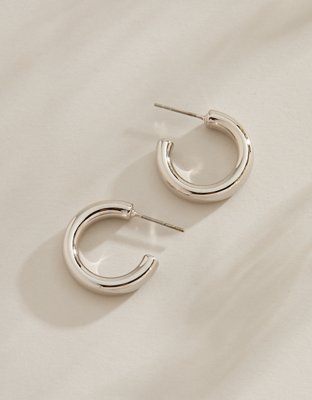 AE Keepers Collection Platinum Plated Hoop Earring