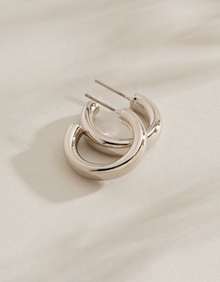 AE Keepers Collection Platinum Plated Hoop Earring