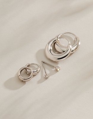 AE Keepers Collection Platinum Plated Earrings 3-Pack