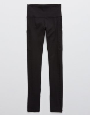 OFFLINE By Aerie The Hugger Coated Crop Slit Flare Legging