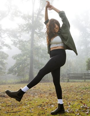 Victoria's Secret M Essential Pocket Legging 7/8 Heather Gray High Rise  Stretch