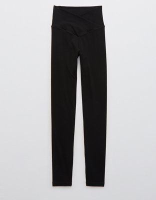 aerie, Pants & Jumpsuits, Nwt Offline By Aerie Real Me High Waisted  Crossover Legging 78 Black Xs 2