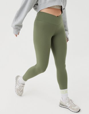 Aerie Real Me High Waisted Crossover Legging Tan Size M - $23 (48% Off  Retail) - From Emily