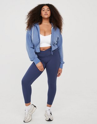 OFFLINE By Aerie Throw-Back Cropped Hoodie