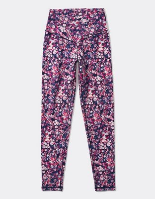 S/xs pink double crossover flare leggings perfect