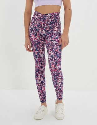 aerie OFFLINE Real Me High Waisted PrinteD Crossover Legging size