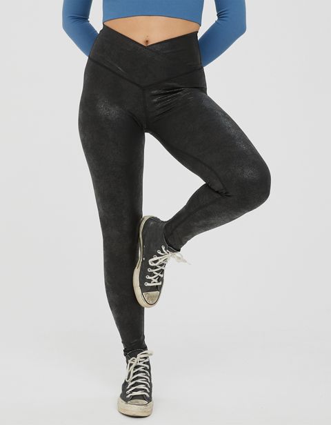 Женские брюки Aerie OFFLINE By Aerie Hugger Crackle Crossover Legging
