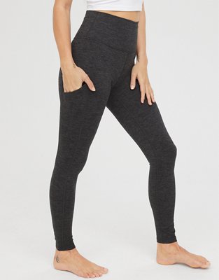 Aerie Crossover Flare Leggings Black - $31 - From Brie