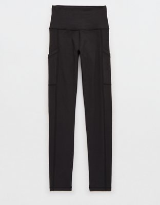 aerie, Pants & Jumpsuits, Nwt Offline By Aerie Warm Up Zipper Pocket  Legging In True Black Sizes Sm