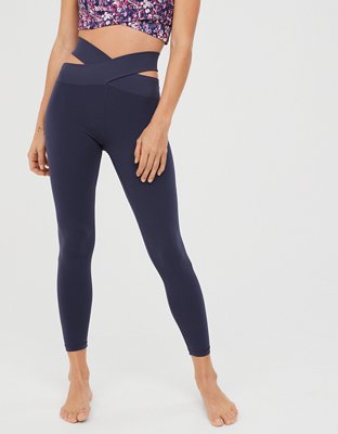 Aerie Real Me Cross Over High Waisted Leggings
