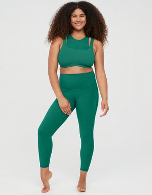 Arie tan leggings with mesh on thighs and lower legs
