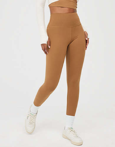 aerie, Pants & Jumpsuits, Aerie Gray High Waisted The Hugger Leggings In  Small Long