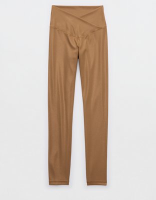 OFFLINE By Aerie Real Me Legging Crossover Cintura Alta Metalizado