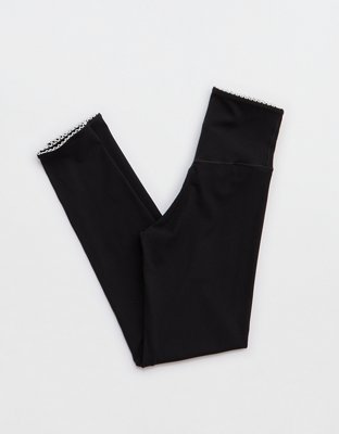 OFFLINE By Aerie Real Me XTRA Ribbed Picot Trim Crossover Legging