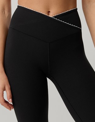 OFFLINE By Aerie Real Me XTRA Ribbed Picot Trim Crossover Legging