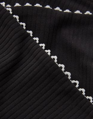 OFFLINE By Aerie Real Me XTRA Ribbed Picot Trim Crossover Legging