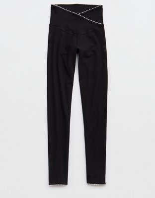 OFFLINE By Aerie Real Me XTRA Ribbed Picot Trim Crossover Legging