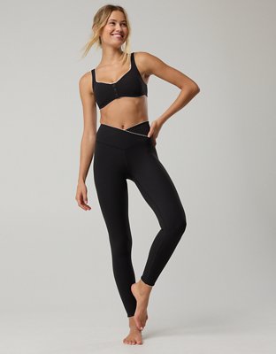 OFFLINE By Aerie Real Me XTRA Ribbed Picot Trim Crossover Legging