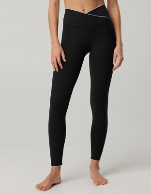 OFFLINE By Aerie Real Me XTRA Ribbed Picot Trim Crossover Legging