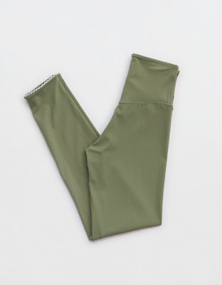 OFFLINE By Aerie Real Me XTRA Ribbed Picot Trim Crossover Legging