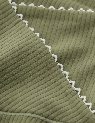 OFFLINE By Aerie Real Me XTRA Ribbed Picot Trim Crossover Legging