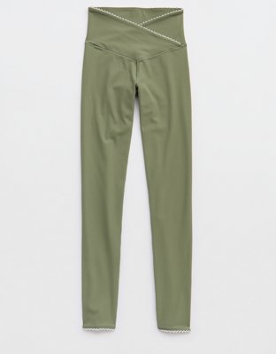 OFFLINE By Aerie Real Me XTRA Ribbed Picot Trim Crossover Legging