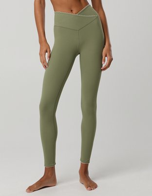 OFFLINE By Aerie Real Me XTRA Ribbed Picot Trim Crossover Legging