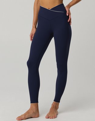 OFFLINE By Aerie Real Me XTRA Ribbed Picot Trim Crossover Legging