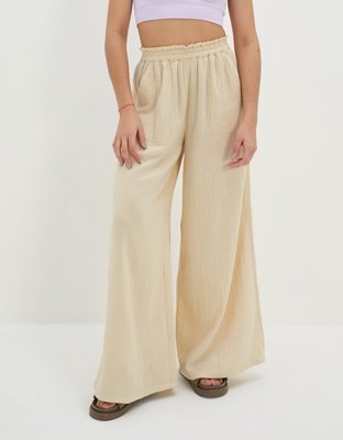 Aerie High Waisted Linen Pool-To-Party Pant