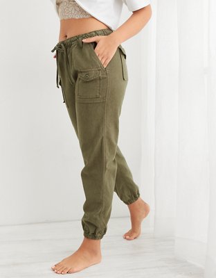 aerie twill cargo jogger