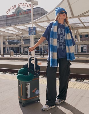 Aerie Pantalones Cargo Skater con Brillo