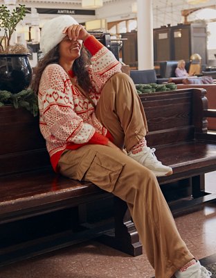 Aerie Shine Cargo Skater Pant