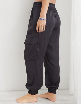 Aerie Satin Cargo Jogger